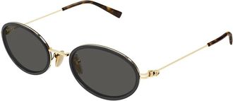 Gucci Zonnebrillen - Dames - Zonnebrillen - Geel - 52 MM - Accessoires