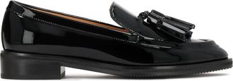 Kazar Gelakte Halve Schoenen met Clutch - Dames - Loafers - Zwart - 39 EU - Leer - Schoenen