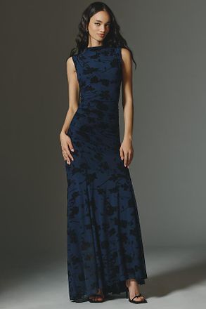 Rails Cosmos Sleeveless High-Neck Ruched Maxi Dress