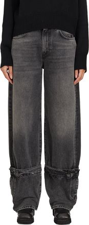 Haikure Womens Jeans Hurley Medium Black - Dark Grey Cotton - Size 25 (Waist)