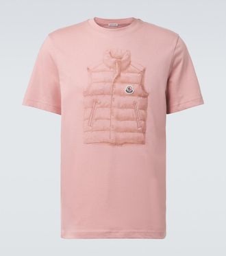Moncler T-shirt in jersey di cotone con stampa