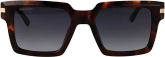 Dsquared2 Stijlvolle zonnebril met model D2 0161/G/S - Heren - Zonnebrillen - Bruin - 52 MM - Accessoires