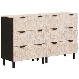 vidaXL Aparador 2 Pcs Acabado De Lavado 60 X 33 X 75 Cm Vidaxl