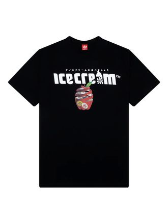 Icecream T-shirt Luger con stampa grafica - Nero