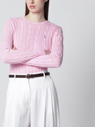 Polo Ralph Lauren Pink cable-knit cotton sweater
