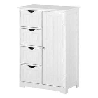 Kleankin Armario de ba&ntilde;o 56x30x83cm blanco