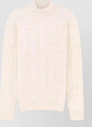 HUGO BOSS cashmere wool regular-fit mock-neck jumper
