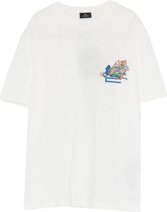 Etro White Crewneck Logo T-Shirt