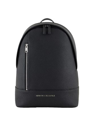 A|X Armani Exchange Mens Man Eagle Backpack - Black - One Size