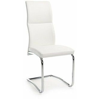 BIZZOTTO Sedia Thelma con struttura in acciaio, per arredo interno 43,5 x 62 x h 102 cm -Bianco / Confezione da 2 pezzi