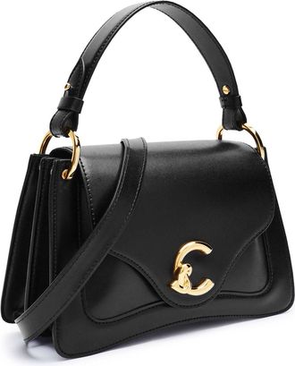 Coccinelle Womens Leather Bag C-Me Small Black Handbags Hand