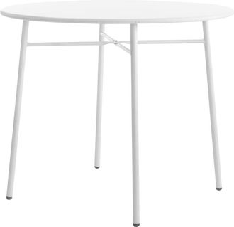 Kenay Home Mesa exterior metal con revestimiento en polvo blanco 89 x 74 cm