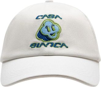 Casablanca Caps, female, White, Size: ONE SIZE Blue Smiley Cap