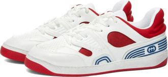 Gucci Basket Low White Demetra Red 697882-2SHJ0-9090