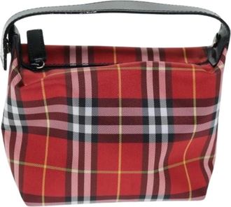Burberry Pre-owned Mini Bags, female, Red, Size: ONE SIZE Pre-owned Nova check pochette
