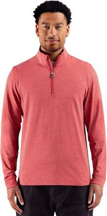 Cutter & Buck Adapt Recycled Soft Knit Stripe Mens Quarter Zip Pullover