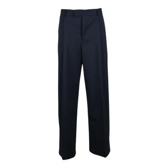 Mauro Grifoni Pantalones Anchos Classico - Trousers - Mujer - Azul - S