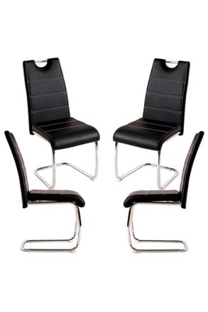 Regalos Miguel Regalos Miguel - Packs Sillas Comedor - Pack 4 Sillas Hallen Polipiel - Negro