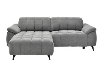 VENTE-UNIQUE.COM Sof&aacute; rinconera tela gris