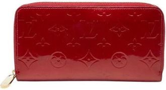 Louis Vuitton Pre-owned Wallets, female, Red, Size: ONE SIZE Pre-owned Zippy Wallet Monogram Vernis Long Zipper Wallet