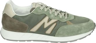 Magnanni Groene Casual Sneakers met Uitneembaar Voetbed - Heren - Sneakers - Groen - 42 EU - Leer - Schoenen
