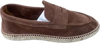 Lardini Suede Penny Espadrilles - Heren - Espadrilles - Bruin - 45 EU - Leer - Schoenen