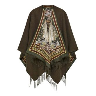 Ferragamo Jassen, Dames, Groen, ONE Size, Capes