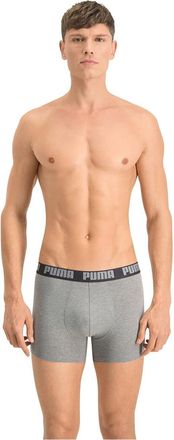 Puma Mens Boxer, Dark Grey Melange/Black, M (Pack of 2)