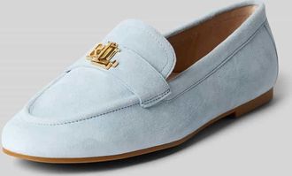 Lauren Ralph Lauren Loafer aus echtem Rindsleder in Hellblau, Gr&ouml;&szlig;e 36,5