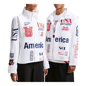 Nike x USA x V.A.A. Cryoshot Woven Staff Jacket White II9805-100
