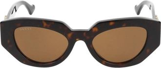 Gucci Sunglasses, female, Brown, Size: 51 MM Gg1421S Sunglasses