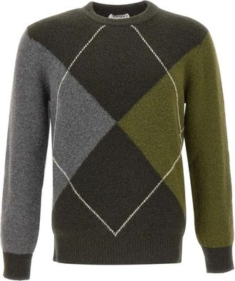KANGRA Wool and Cashmere Sweater - Heren - Ronde hals truien - Veelkleurig - 2XL - Wol - Truien & Vesten