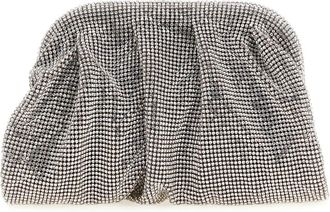Benedetta Bruzziches Tassen, Dames, Grijs, ONE Size, Satijn, Venus La Petite Clutch