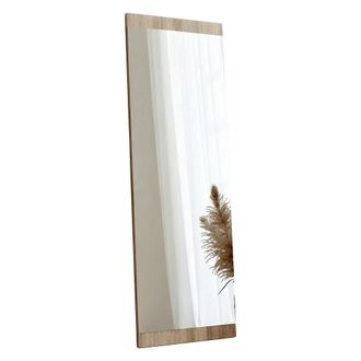Dmora Espejo Cengio, Forma Rectangular, Tipo De Pared, Estructura Transparente, 120x40h Cm Marr&oacute;n Nogal