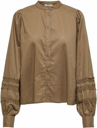 Only Losvallende blouse, maokraag, geborduurd detail