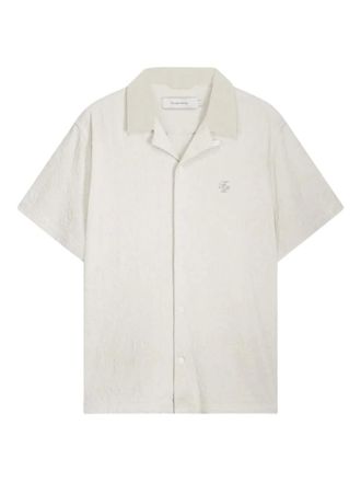 Filling Pieces floral-embroidered resort shirt - men - Linen/Flax/Viscose - M - Neutrals