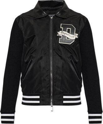 Dsquared2 Bomberjack - Heren - Bomber jackets - Zwart - 2XL - Wol - Jassen