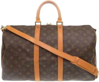 Louis Vuitton Pre-owned Boston Bag - Dames - Vintage Weekendtas - Bruin - ONE Size - Leer - Vintage