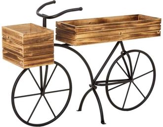 Wanderlust Deco Carro Macetero De Madera Marr&oacute;n 80x21,5x48h Cm