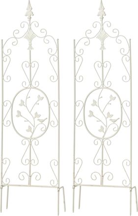 Clp Set De 2 Soportes Para Enredaderas Burgus Blanco