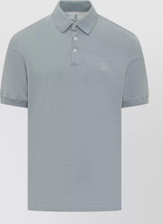 Brunello Cucinelli cotton piqu&eacute; logo polo shirt