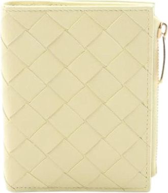 Bottega Veneta Pre-owned Wallets, female, Yellow, Size: ONE SIZE Pre-owned Intrecciato Leather Wallet