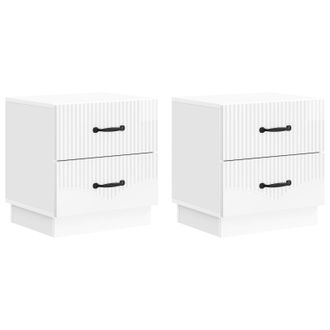 vidaXL Armario De Noche Con Caj&oacute;n 2 Pcs Brillante 43 X 34,5 X 44,5 Cm Vidaxl