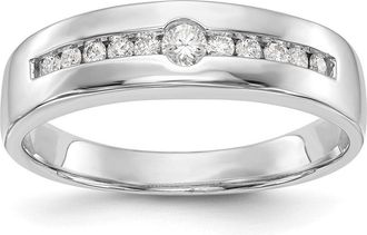 Diamond2Deal 14k Gold Lab Grown Diamond Wedding Band Ring 0.27Ct Clarity- VS Color- G-H