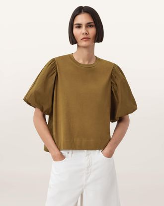 AllSaints Cotton Jess Relaxed Voluminous T-Shirt, Size: XS