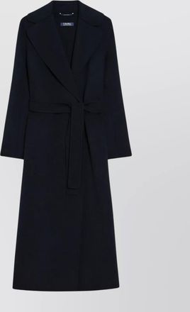 Max Mara long straight coat belted waist