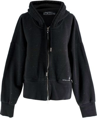 Stella McCartney x Adidas Black Speckled Zipped Hoodie Size M