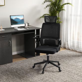 STILVORA Sedia Da Ufficio Ergonomica, Altezza Regolabile E Girevole Con Schienale In Rete E Funzione Basculante, Nero