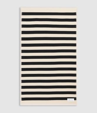 Ami Serviette Stripes Beach Noir Blanc Creme