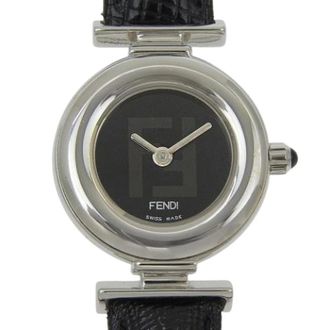 Fendi Pre-owned 320L Polshorloge - Dames - Vintage Horloges - Zwart - ONE Size - Leer - Vintage